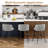 Bouclé Upholstered Counter Stool-711849811