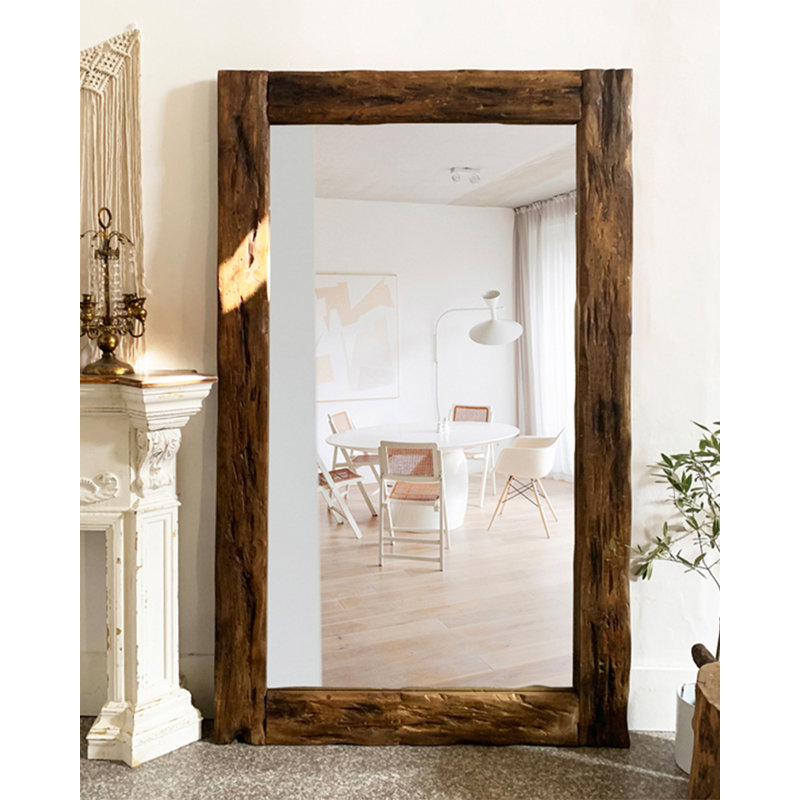 Miroir de plancher pleine grandeur Rustic Live Edge, H 78,74 po x l 47,24 po
