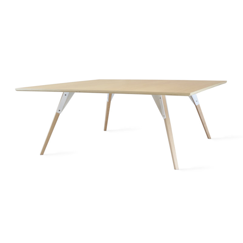 Table basse clarke, H 18 po x L 46 po x l 46 po, Érable, Érable / blanc