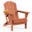 Hayfield HDPE Outdoor Foldable Adirondack Chair with Cup Holder Weather-Resistant -631686051