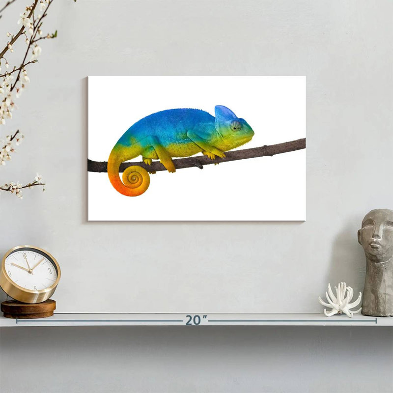 Brampt Vibrant Blue Chameleon, 8" H x 12" W