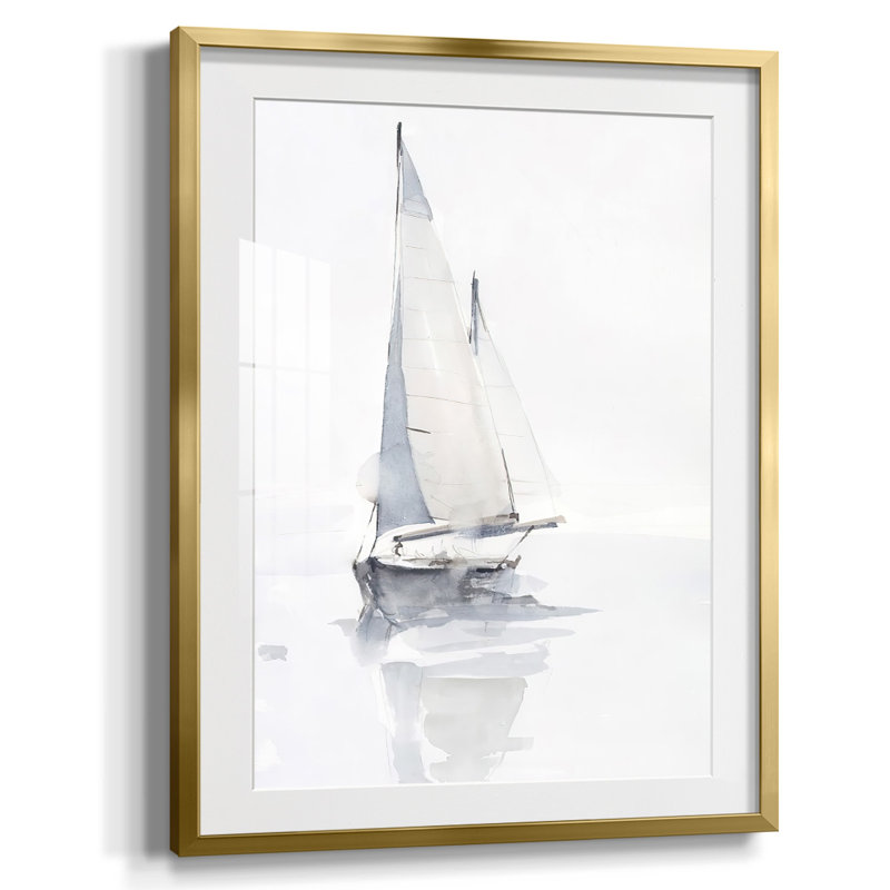 «Inkwell Intersect II», reproduction encadrée, Blanc, Papier avec cadre doré