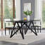 Ensemble de salle à manger 5 pièces avec table trépied et 6 fauteuils bouclés Axler