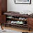 Dark Brown Upholstered Shoe Storage Bench-130968941