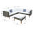 Chicago Wood 6 - Person Patio Conversation Set with Cushions-1605253648