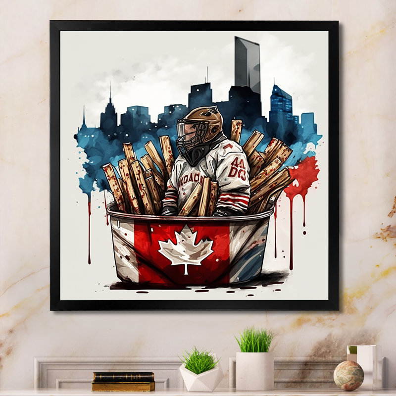 «But Tender in Poutine III», impression sur toile, H 30 po x l 30 po x P 1 po, Cadre photo noir
