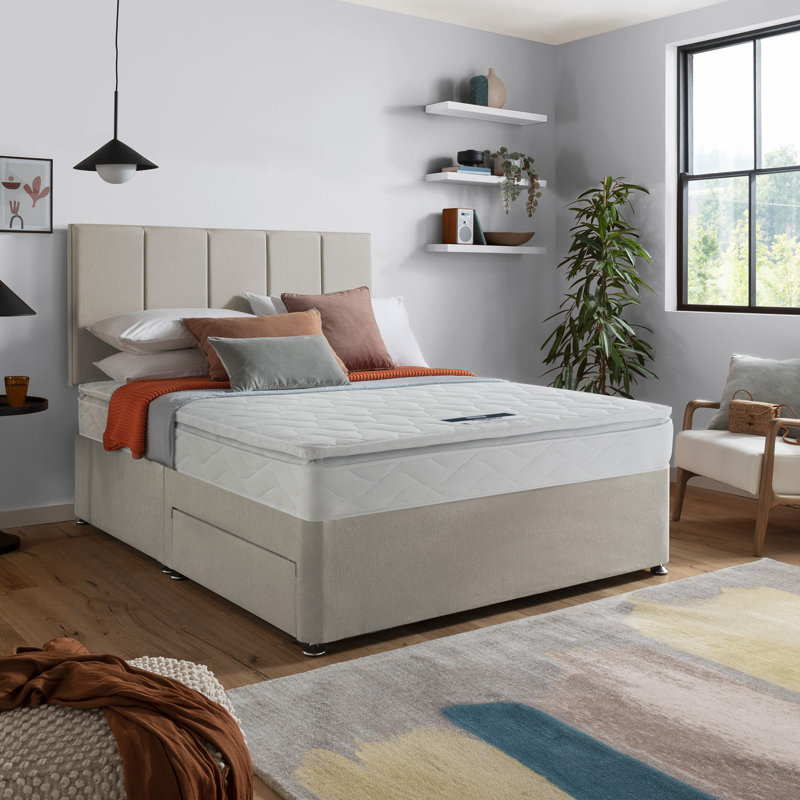 Layezee Pillow Top Open Coil Mattress, Double (4'6)