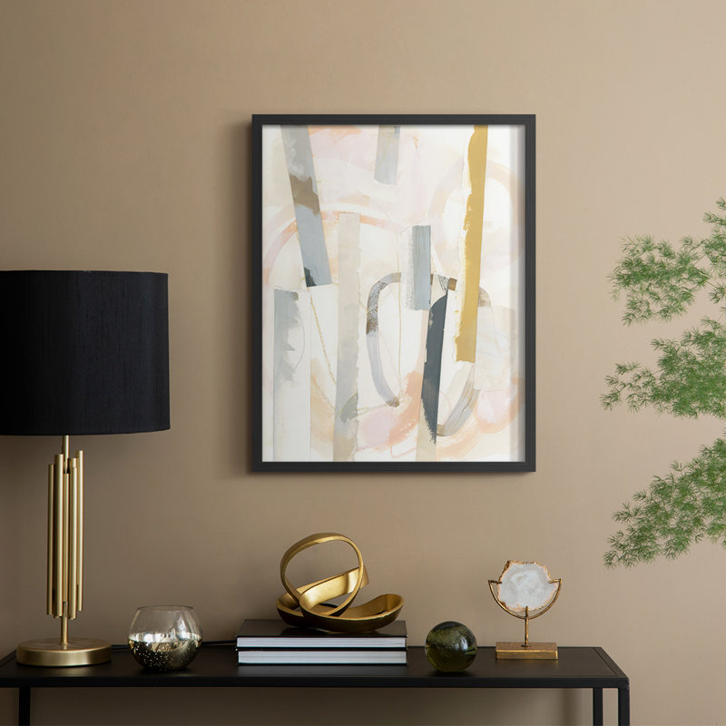 Melon Litmus IV Framed Print - Solid Wood, Black, 15" H x 12" W