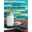 Carreau de mosaïque de verre à bords droits de qualité supérieure peint à la main 3 po x 6 po-38892947
