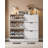 Shoe Cabinet with 3 Flip Drawers, Slim Wooden Shoe Storage Organizer for Entryway, Hallway & Living Room, Space-Saving Hidden Shoe Rack with Adjustable Shelves, Modern Entryway Furniture-281747668-281747669