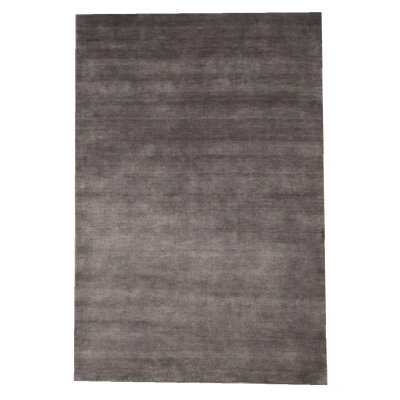 Tapis gris en soie 6X9