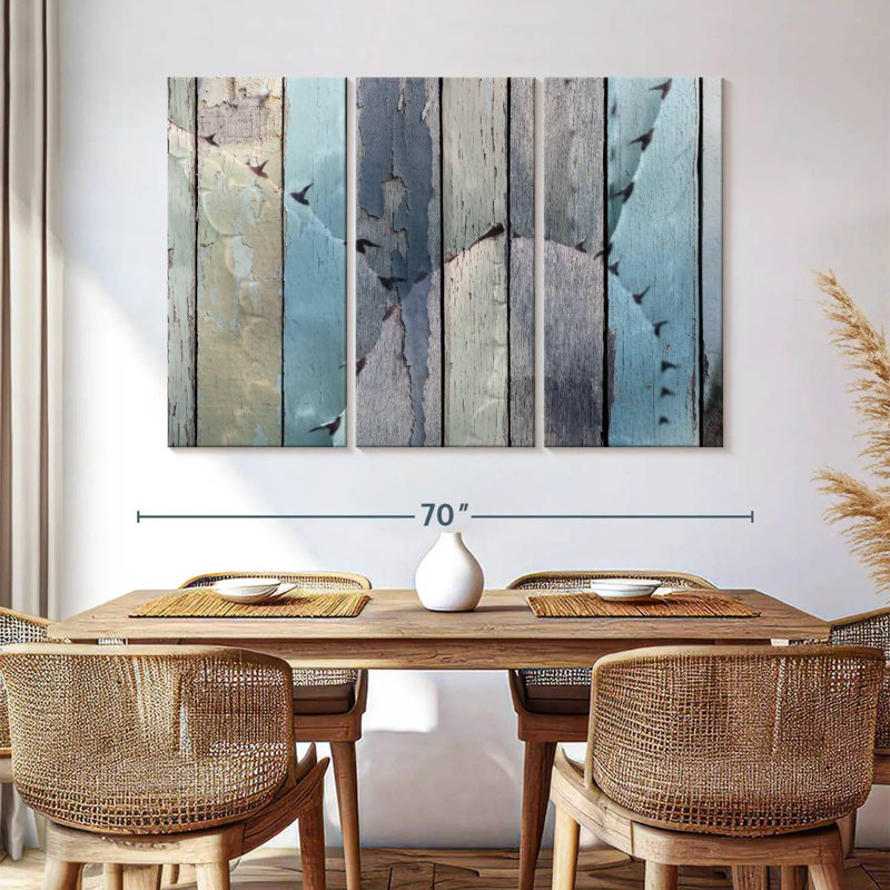" Rustic Cactus " 3 - Pieces, 42" H x 65" W x 1.25" D