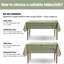 Nappe en lin vert sauge avec bordure découpée décorative