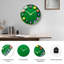 Horloge murale moderne en verre de 61 cm (24 pouces) avec casse-tête d'apprentissage coloré et numéroté pour enfants
