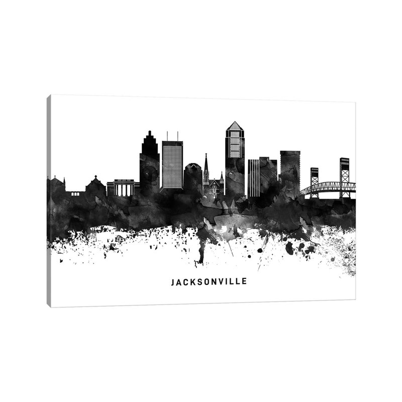 Jacksonville Skyline by WallDecorAddict - Wrapped Canvas Print, 152.5 cm H x 101.5 cm W