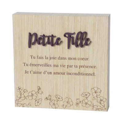 Petite enseigne en bloc Petite Fille