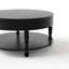 Table avec rangement double pour le salon, table basse ronde moderne de 31,5 po avec rangement et compartiment caché, pieds de nivellement réglables, assemblage facile-1253080565