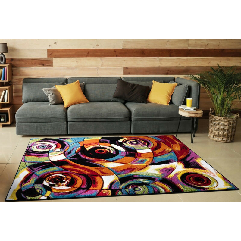 Geometric Hand Woven Area Rug, Rectangle 80 x 150cm