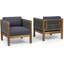 CHAISE CLUB EXTÉRIEURE LAUREL (ensemble de 2)