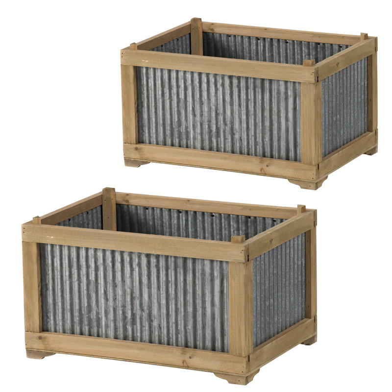 S/2 Kali Planter Box L:20x14x11.5" S:17x12x10"