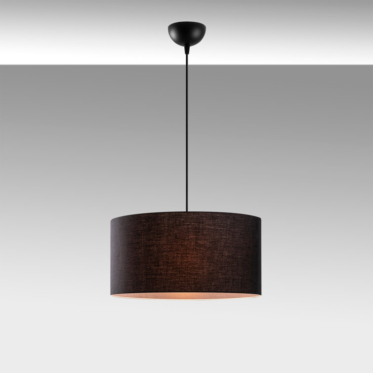 1 - Light Single Drum Pendant black 