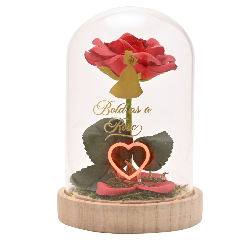 Disney Pastel Princess Florals In A Cloche With Neon Light Belle