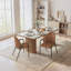 Chaise de salle à manger rembourrée avec accoudoirs avec structure en métal et dossier courbé rembourré pour la cuisine et la salle à manger-1557744521-1556137534