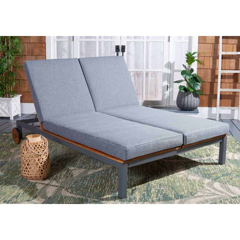 Chaise de patio avec coussins Eastford, gris