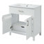 Meuble-lavabo de 30 pouces avec lavabo en céramique et beaucoup de rangement - le choix parfait pour les petites salles de bain-116040575