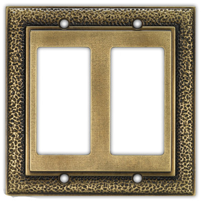 Hammered 2-Gang Rocker Wall Plate