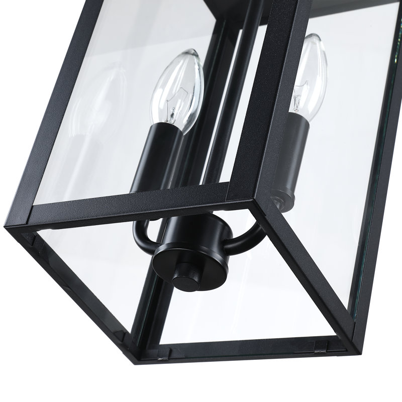 Luminaire suspendu d'extérieur 16 po 2 lumières, lumière de véranda, lumière de patio