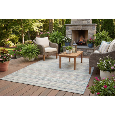 Tapis intérieur / extérieur bleu Pennock