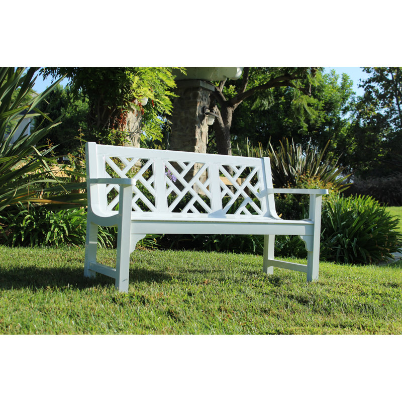 Banc de parc en aluminium coulé Chippendale, Blanc lustré