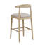 Tabouret de bar confortable en tissu de galets avec hauteur réglable et fonction pivotante, pour les cuisines et les bars modernes.-1525845331-1525845359