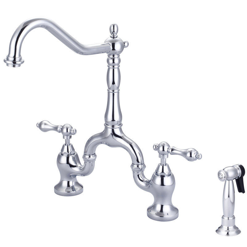 Barclay Carlton Kitchen Faucet with Side Spray, Polished Chrome