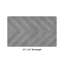 Tapis pour salle de bain touffeté à 100% coton Branston 1990 GSM avec envers antidérapant, certifié OEKO-TEX, lavable à la machine, motif à chevrons luxueux, tapis de salle de bain ultra doux et absorbant, rectangle 21 po x 34 po, gris-795094784-795094788