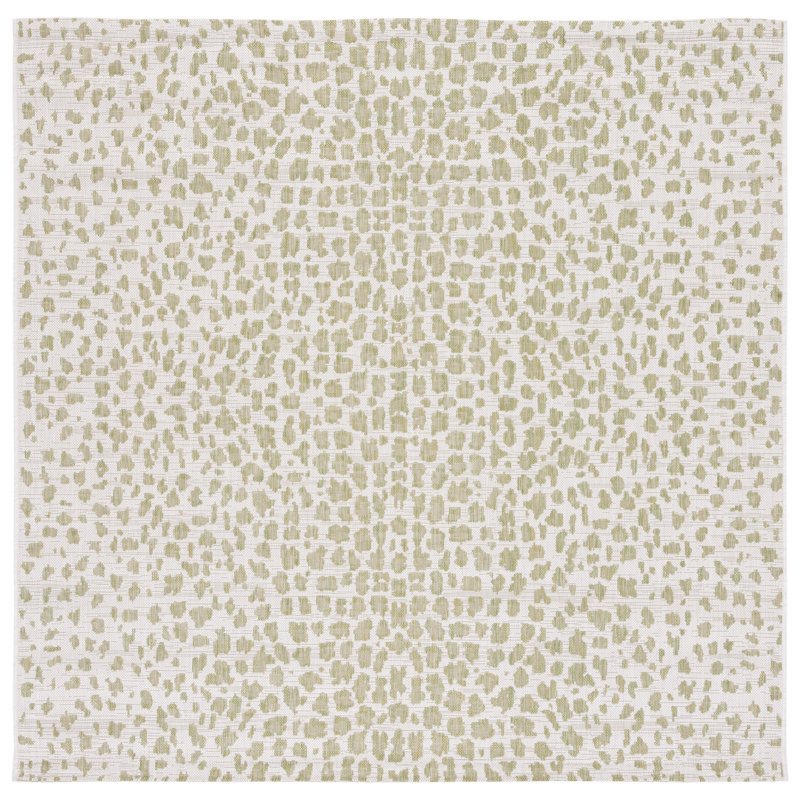 Chassi Performance Abstract Indoor/Outdoor Area Rug, Square 6'7"