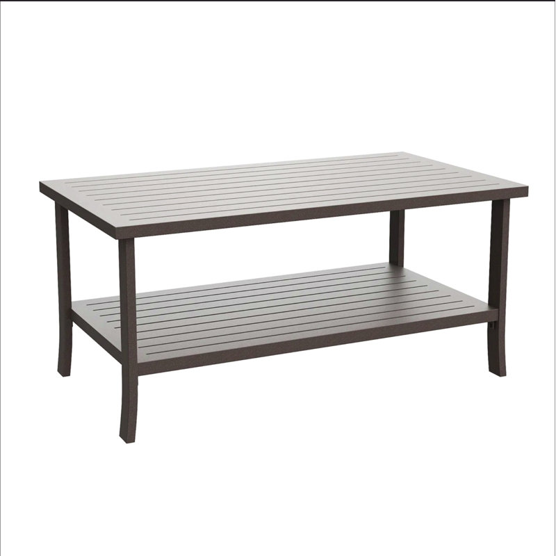 Table basse d'extérieur 37 po x 21 po brun