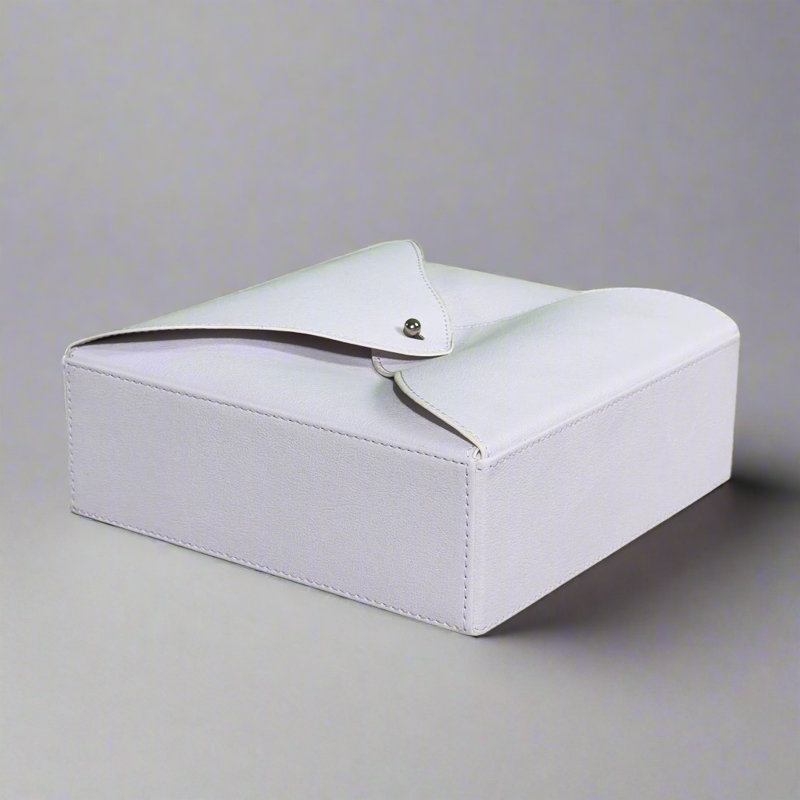 Boîte à bijoux en cuir pour elle, Blanc