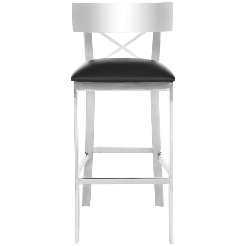 Tabouret de bar et de comptoir Bhavesh, Noir, Tabouret de bar (assise de 30 po de hauteur)