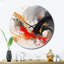 Horloge murale noire et rouge-93379448