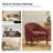 Berklie Modern Boucle Barrel Chair with Solid Wood Legs-457039655