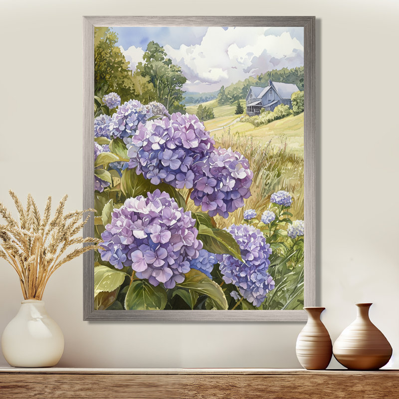 Isaiaha - impressions sur toile florales, H 32 po x l 16 po, Argent argent, Reproduction encadrée d'une seule photo