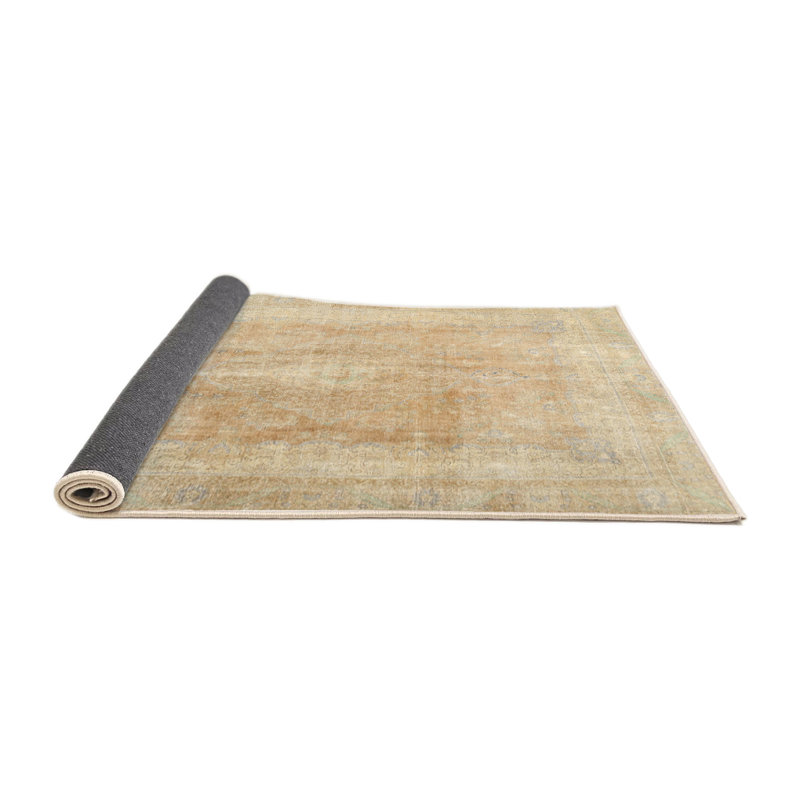 Tapis beige contemporain, Rond 5 pi