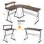 Hillsborough L-Shaped Metal Base Writing Desk