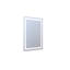 Miroir de salle de bain pour salle de bain, à DEL, anti-buée, rétroéclairé, fixé au mur, cadre blanc-126551791