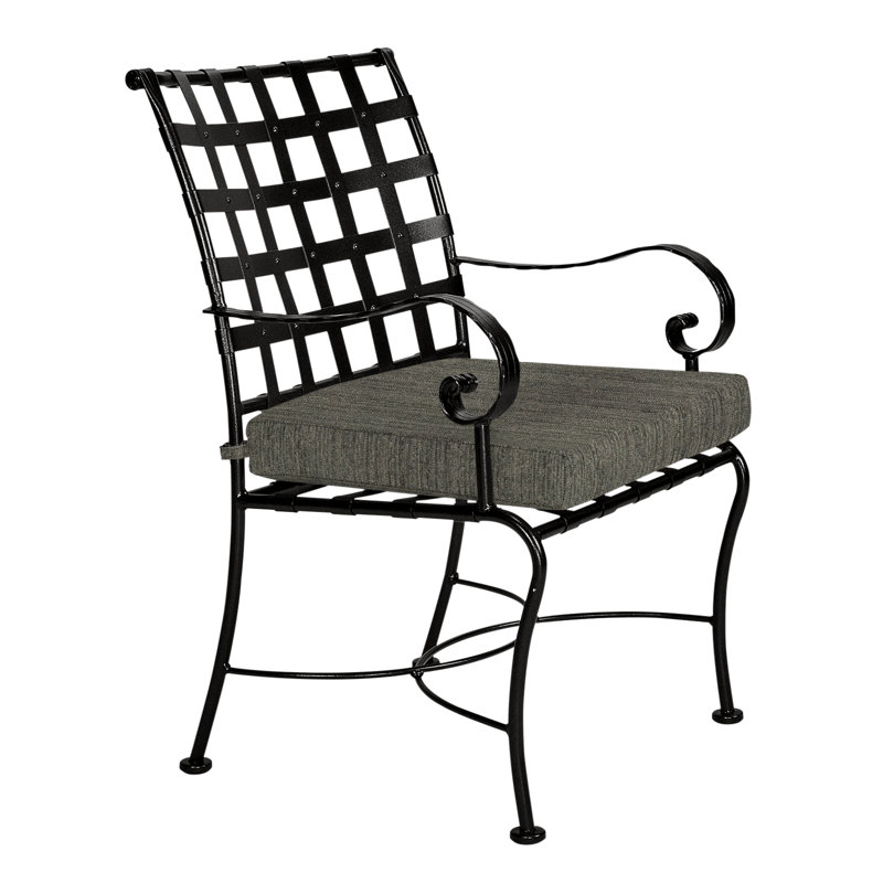 Classico Outdoor Dining Armchair, Carbon Black, Flagship Stone Sunbrella®