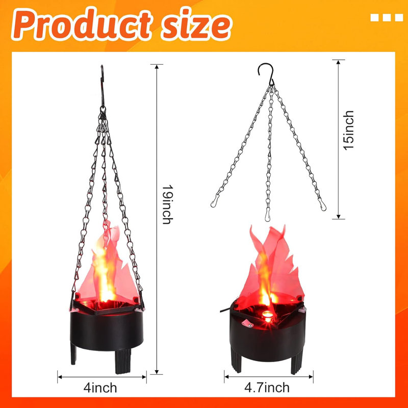 3 Pcs 3D LED Fake Flame Light 110v Effect Fake Campfire Lamp Torch, Artificial Flame Effect Light