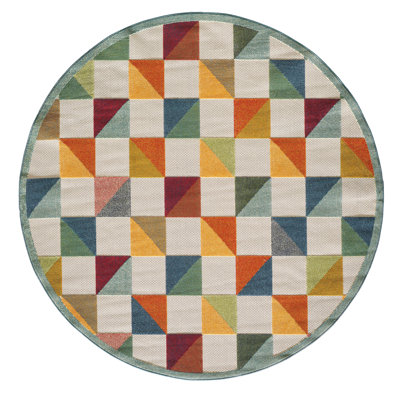 Tapis d'intérieur / extérieur à carreaux Hesselbein