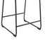 Ensemble de 2 tabourets de comptoir de style rétro de 24 pouces en simili cuir avec pieds et repose-pieds en métal pour îlot de cuisine, café, pub et bar